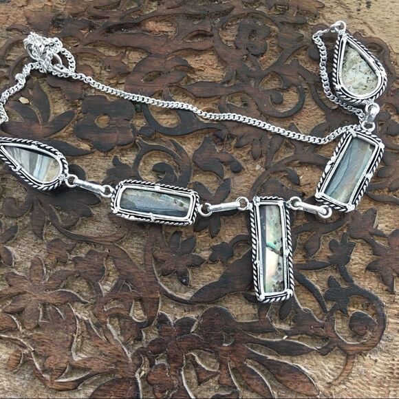 Abalone Shell Sterling Silver Necklace - Picture 5 of 5